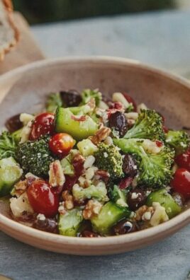 Brokkoli Salat einfach zubereiten mit frischen Zutaten