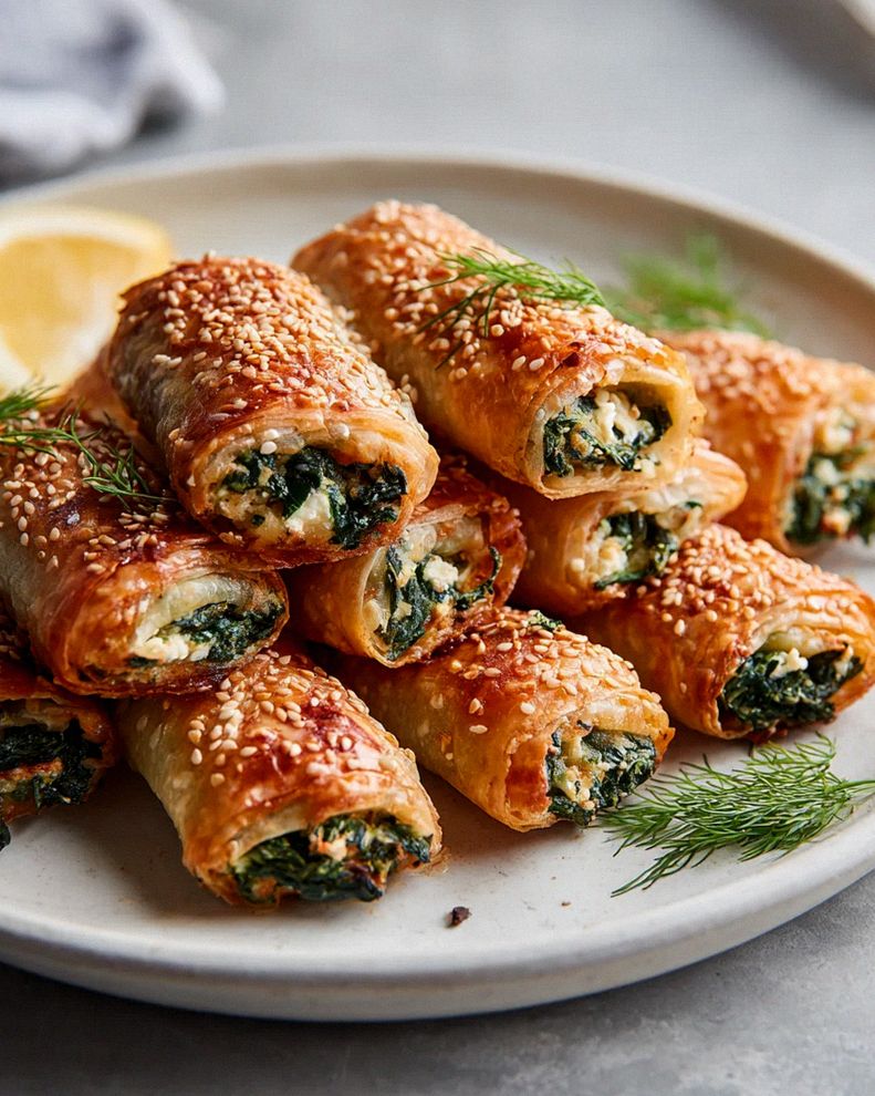 Crispy Feta Spinach Rolls to Fall in Love With