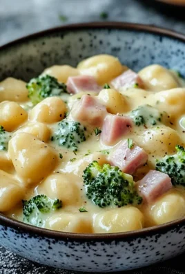 Gnocchi mit Brokkoli und Putenschinken in cremiger Käsesoße