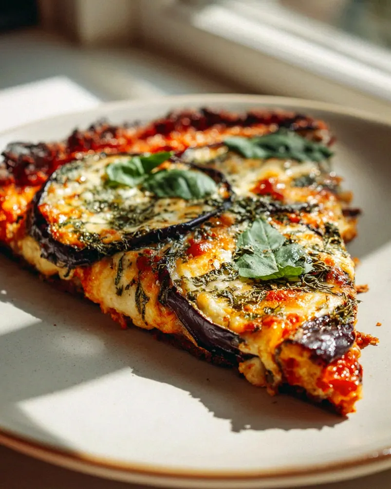 Keto Aubergine Pizza Scheiben: Knusprig mit Parmesankruste! – Schritt 1