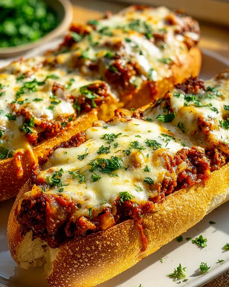 Knusprige überbackene Hackfleisch Baguettes – Nie wieder matschig!