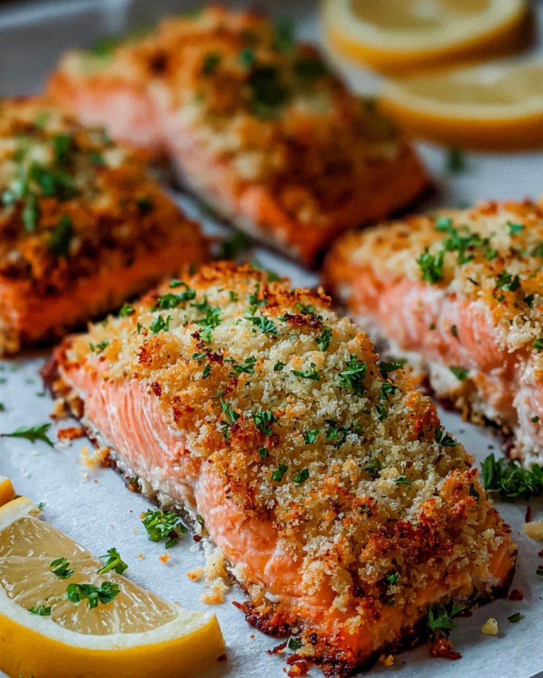 Krosse Ofen Parmesan Krustenlachsfilets – Einfach & Lecker!