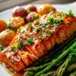 Leckerer Ahorn-Dijon-Lachs vom Blech: Schnelles Ofen-Dinner