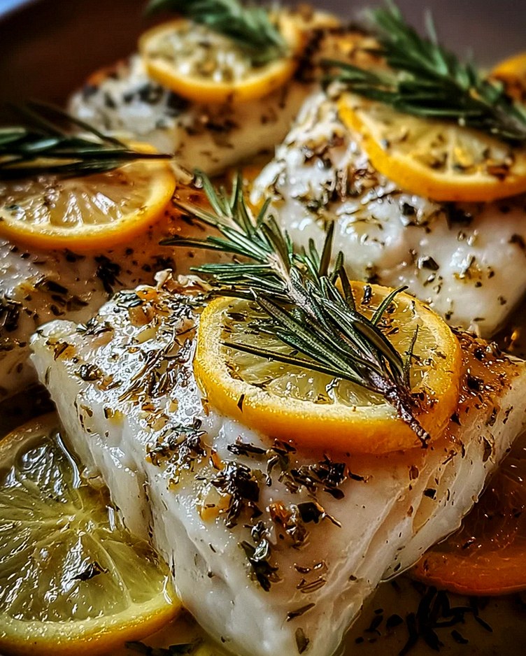 Ofenfisch mit Kräutern und Zitronen
