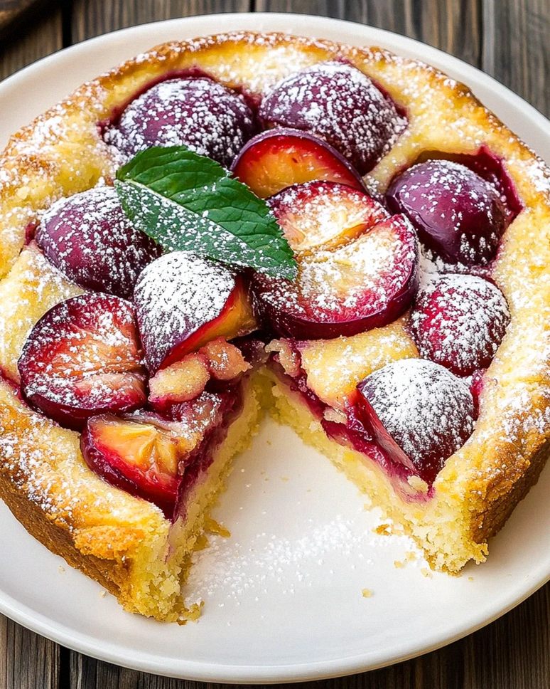 Pflaumenkuchen mit Schmand