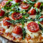 Pizza mit körnigem Frischkäse für Low Carb Genuss