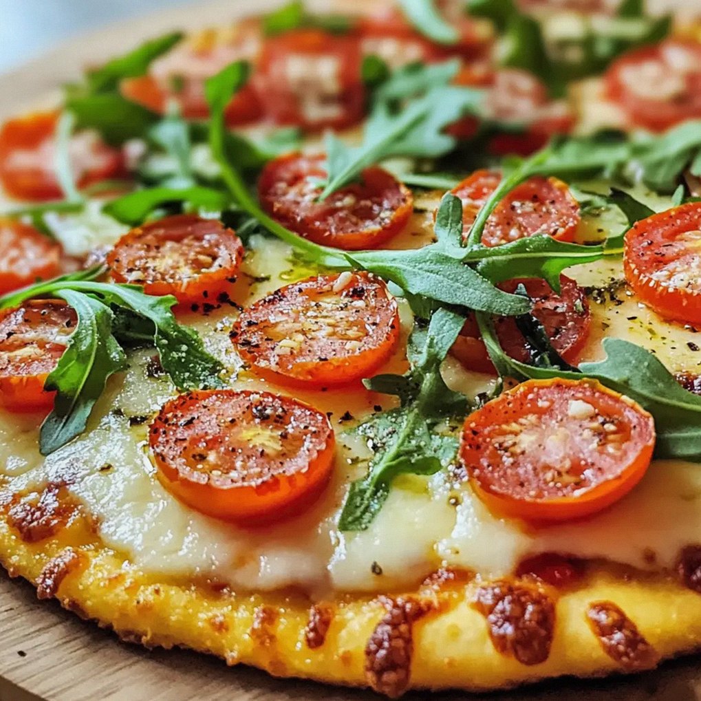 Pizza mit körnigem Frischkäse für Low Carb Genuss – Schritt 1