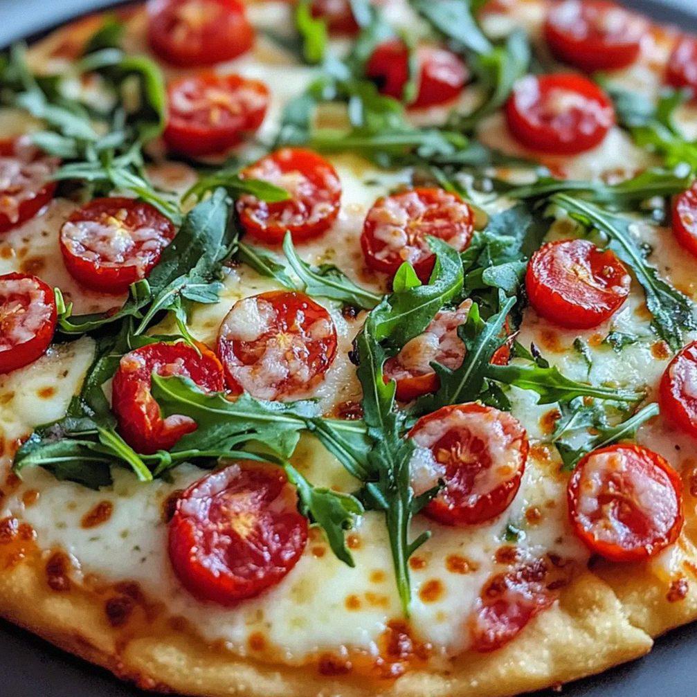 Pizza mit körnigem Frischkäse für Low Carb Genuss – Schritt 2