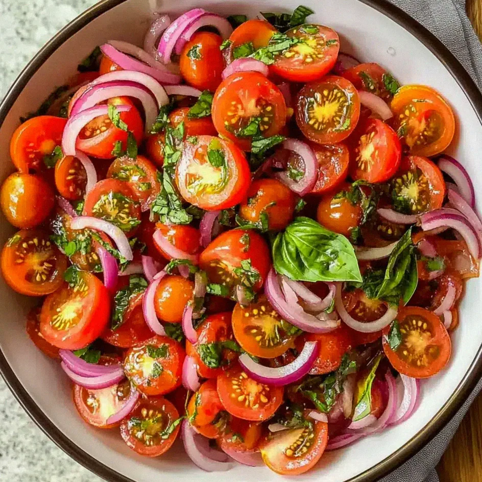 Sommer Kirschtomaten Salat frisch und köstlich – Schritt 1