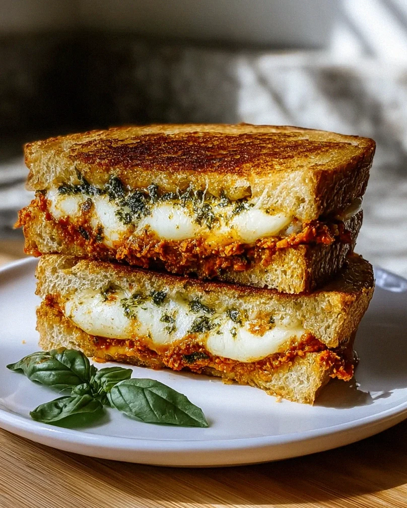 Sun Dried Tomato Pesto Grilled Cheese