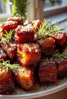 Ultimativ knusprige Rinderbauch Happen: Perfekt gebraten!